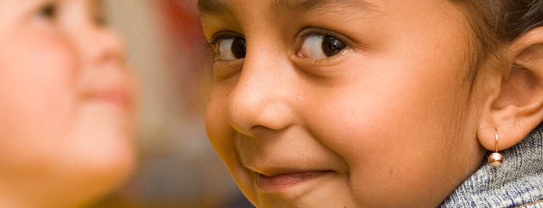 Girl smiling at the camera