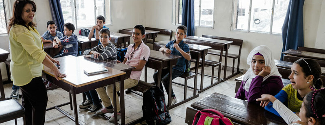 Eine Schulklasse in Jordanien
