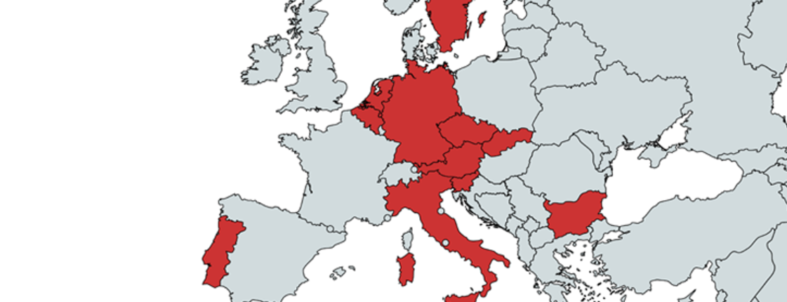 Map - participating countries are marked
